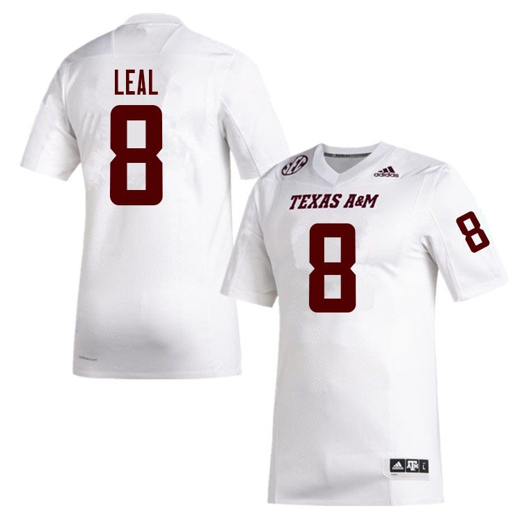 Men #8 DeMarvin Leal Texas A&M Aggies College Football Jerseys Sale-White